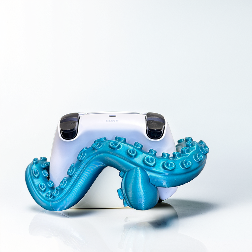 Gaming Stand Tentacle with Controller - Back View